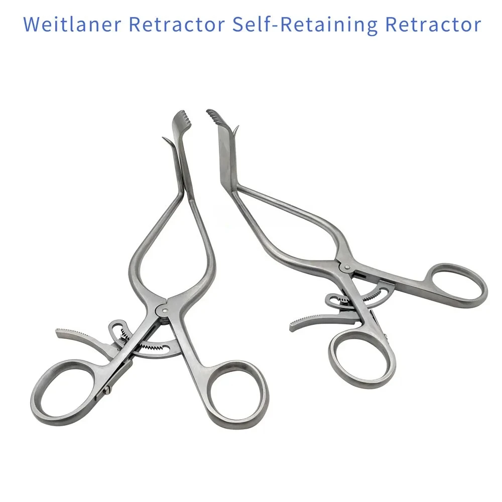 Autoclavable 18cm Self‑Retaining Orthopedic Retractor Left Right Curved Hook Design Surgical Instrument for Small Animal