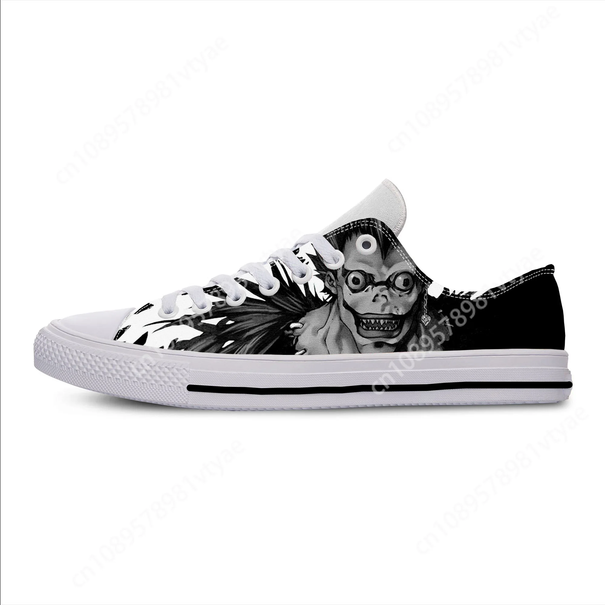 Japanese Anime Manga Cartoon Demon Death Note Ryuk Casual Cloth Shoes Low Top Lightweight Breathable 3D Print Men Women Sneakers