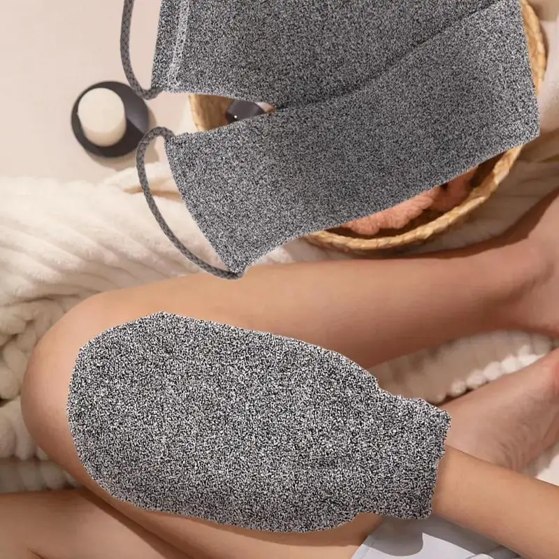 גומי גב עם ידיות יופי רחצה פילינג רחצה מטלית כלי ספוג מקלחת מברשת משופרת ספיגת מים לנשים
