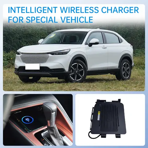 MOCENDO For Honda Vezel 2024-2025 LHD Car center console phone charger fast wireless charger plate holder