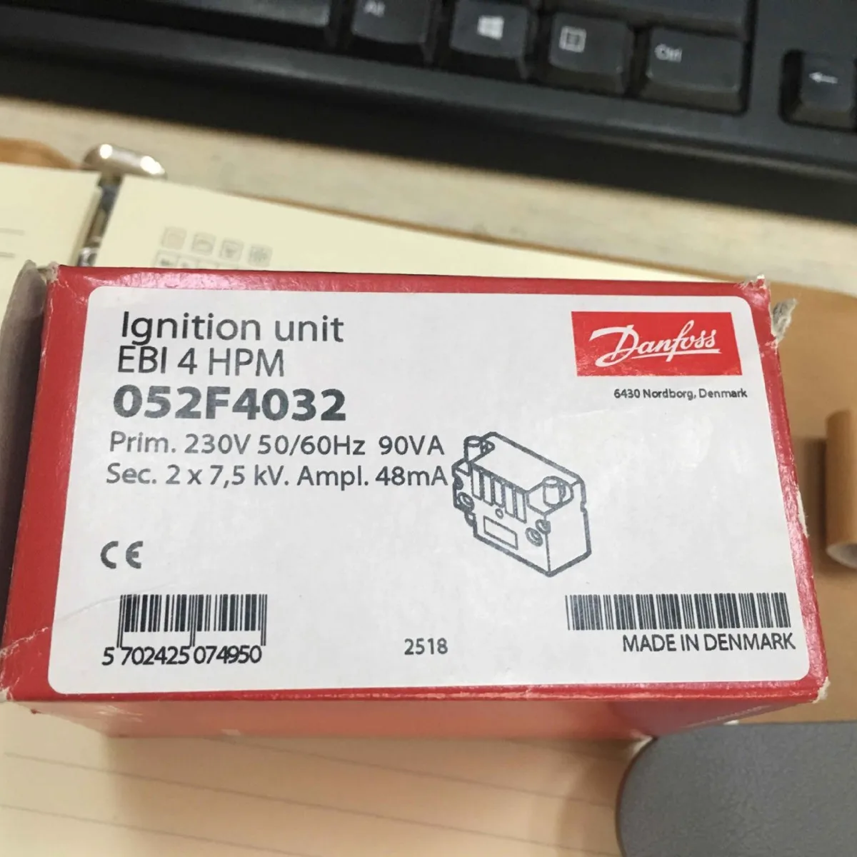 

2025 Danfoss ignition transformer EMP2-084G2101 in stock