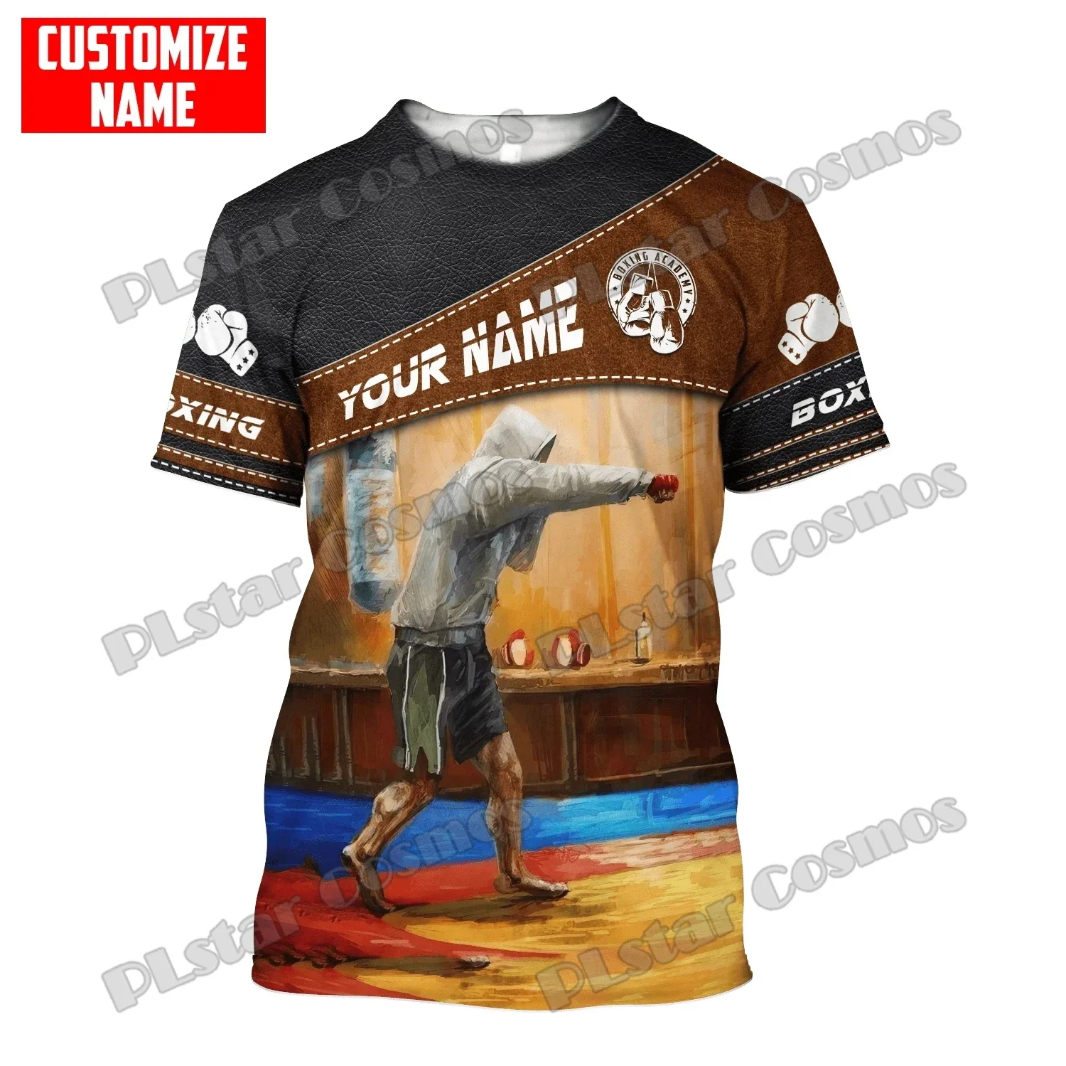 PLstar Cosmos Personalized Name Boxing 3D All Over Printed Fashion Men's T-Shirt Summer Street Unisex Casual t shirt TD50