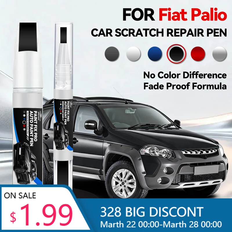 

Ручка-корректор для ремонта краски Fiat Palio, средство для удаления царапин, аксессуары для авто, черный, белый, серый, зеленый цвета