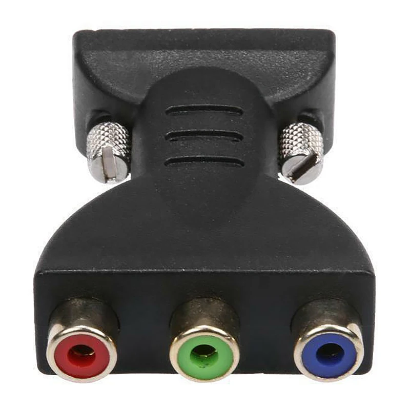 3RCA RGB Female to HD 15-Pin VGA Style Component Video Adapter Conventer