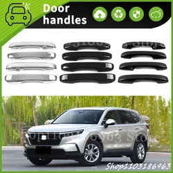 For Honda CRV 2023- 2024 Gloss Black Chrome Car Door Handle Cover Trim Styling Accessories Car Stickers Auto Accessories