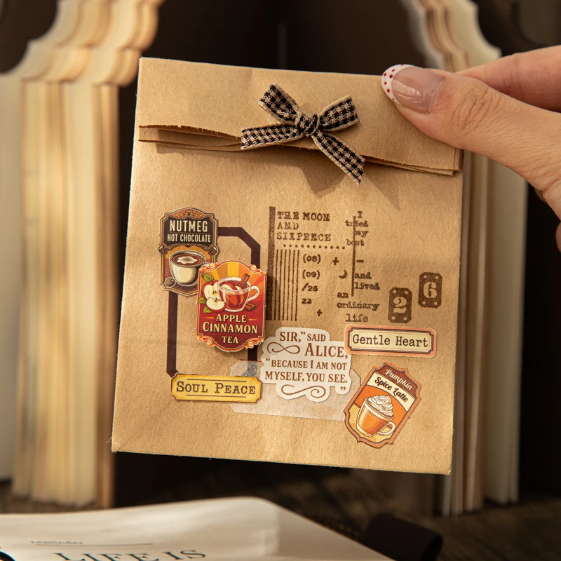 Stiker Kotak Roti Kopi Vintage - Coffee Tea Journal ulasan dan harga