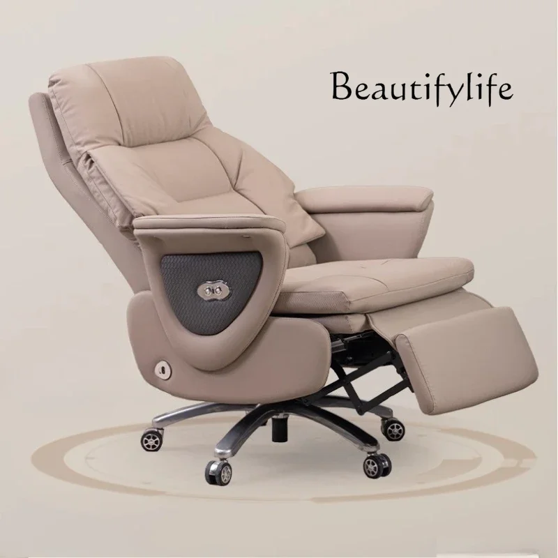 R 3-speed Adjustment Electric Massage Chair Top Layer Cowhide Seat Ventilation And Constant Temperature Hot Compress Relaxing