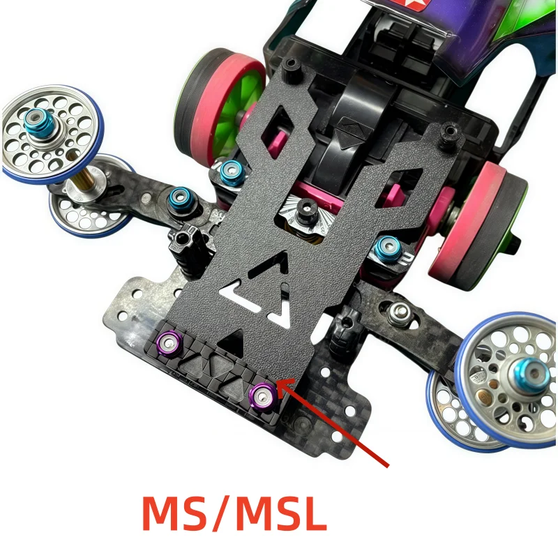 Homemade Tamiya Mini 4WD Swing Tail Car Parts MS MSL FMA VZ Carbon Fiber Reinforced Tail Swing Set for Enhanced Performance