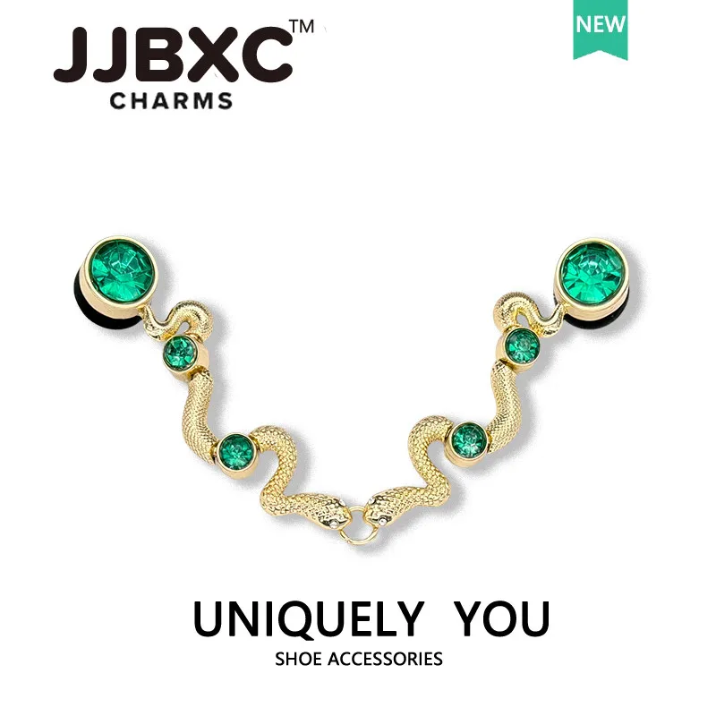 المعادن JJBXC سحر إبزيم حذاء إكسسوارات الأحذية المعدنية جوهرة سلسلة DIY الأزياء والأحذية الزينة