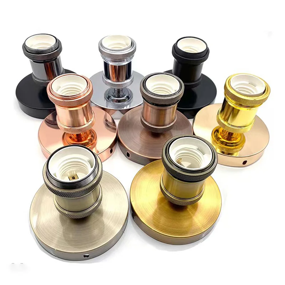 Vintage Lamp Socket E27 Bulb Base E26 Retro Ceiling Screw Light Lamp Holder Screw LED Light Lamp Lampholder Home Decoration