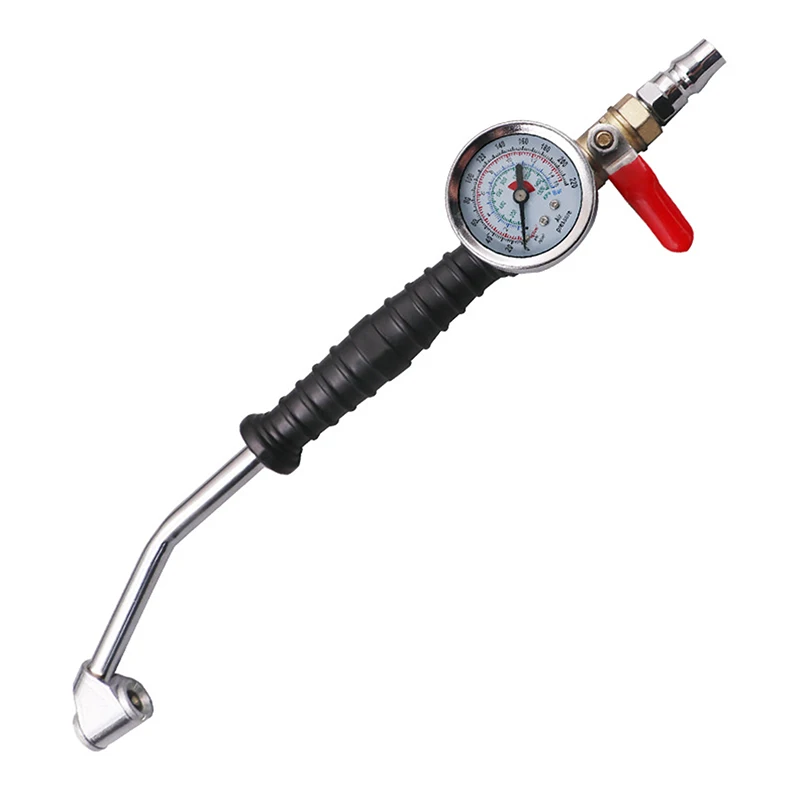 قضيب منفاخ الإطارات لسيارات الشاحنات مع مقياس ضغط الإطارات أدوات إصلاح الإطارات Manometro 0-15Bar/220Psi Universal
