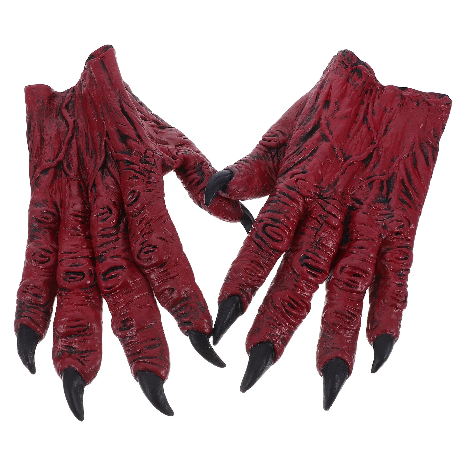 

1 Pair Devil Gloves Halloween Horror Cosplay Costume Accessories Breathable Scary Dress Up Props For Masquerade Party Role Play
