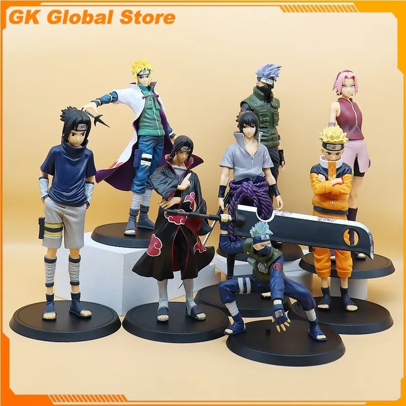 

NARUTO Anime Figure Uchiha Sasuke Uchiha Itachi Hatake Kakashi Haruno Sakura Perimeter Model Decoration Ornaments Kid Gifts Toys