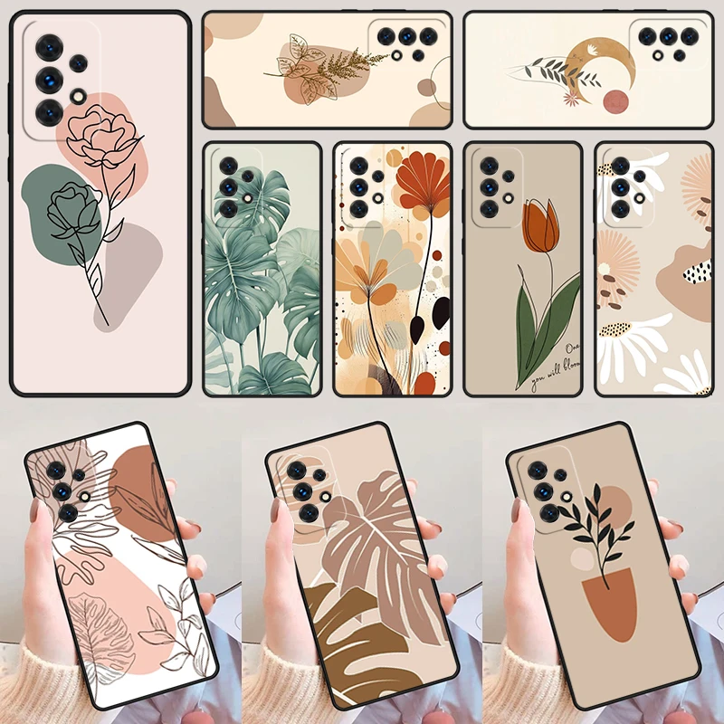 

Abstract Plants Coque For Samsung Galaxy A52 A72 A73 A20e A21S A50 A70 A11 A12 A42 A31 A40 A51 A71 A32 A80 A91 Phone Case Cover