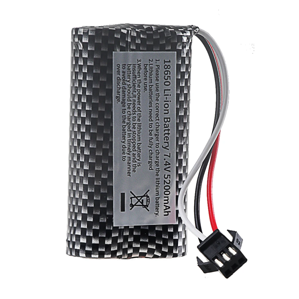 18650 Li-ion 7.4V 5200mAh Battery SM-3P Plug with USB Charger For MN82 MN128 MN78 LC79 MN90K MN91 MN45 MN99 MN96 RC Car Parts view 6
