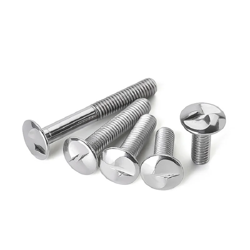 20PCS  M6 201stainless steel S-type guardrail special screw anti-theft nut one-way anti-theft screw