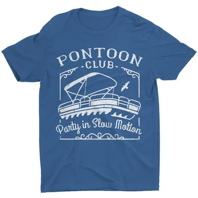 Pontoon Club Party In Slow Motion T Shirt Captain For Dad GifT