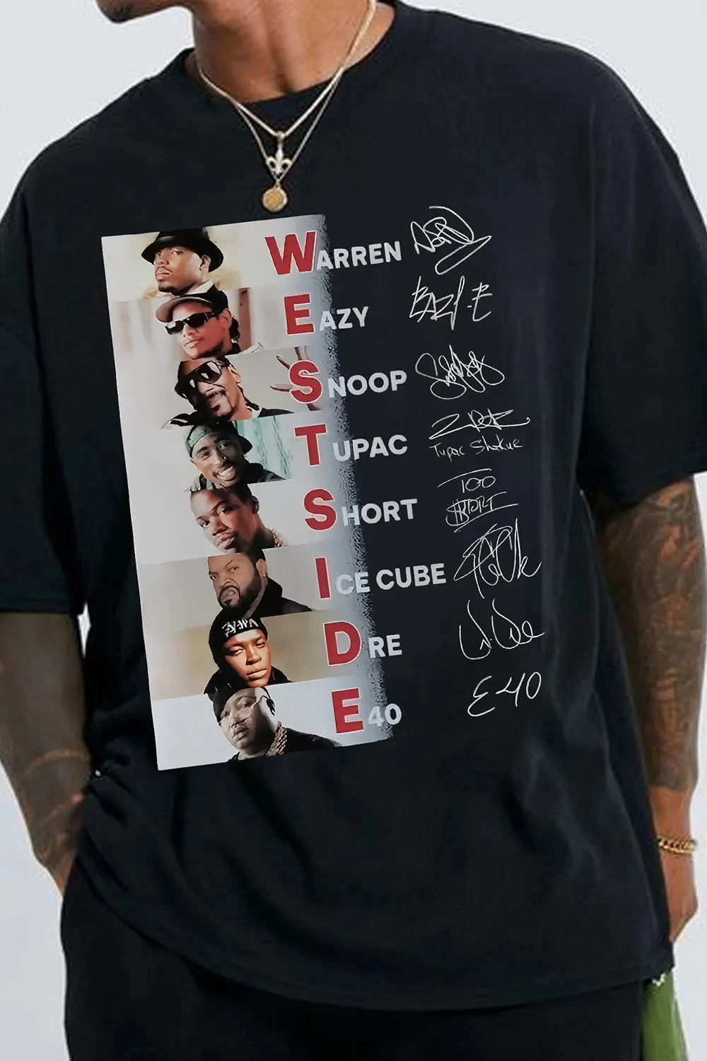 2026 Westside Printed Cotton T-shirt Men's Summer Casual Top Short Sleeve Classic Male Women Tee Unisex
