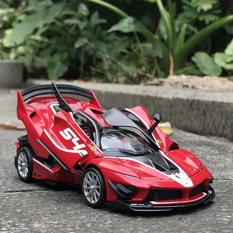 Bburago 1:32  FXX K EVO Acoustic And Light Control Acrylic Transparent Cover Alloy Car Alloy Collection Gift