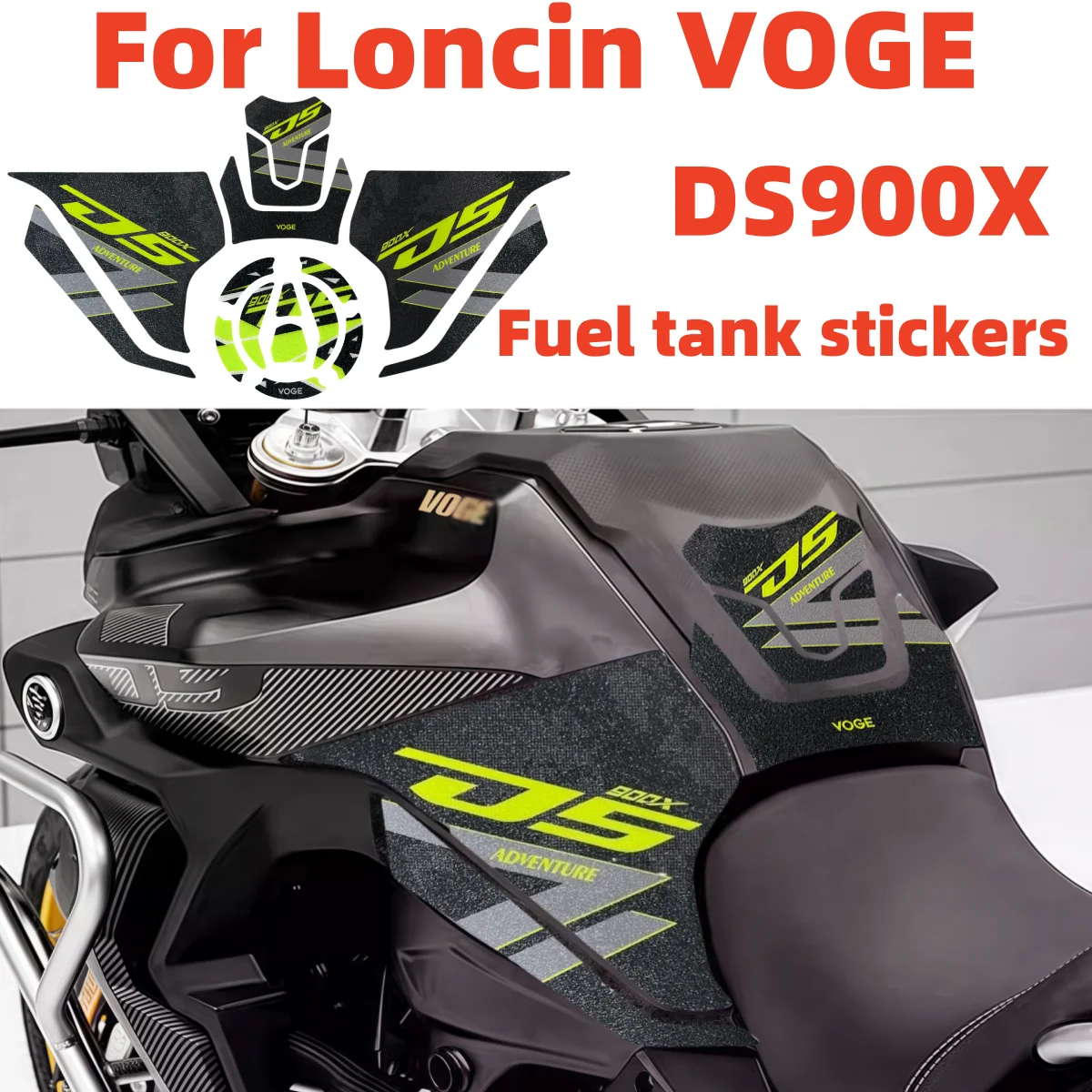 

For Voge 900 DSX VOGE DS900X Stickers Fuel Tank Frosted Decal Loncin Voge 900dsx Fuel Tank Cap Motorcycle Accessories