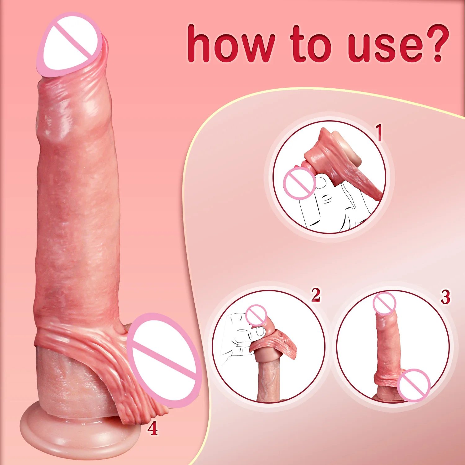 Male cock sleeve Reusable Realistic Penis Sleeve Penis Enlargement/Extender Silicone hollow dildo Sex toys for men Condom Couple