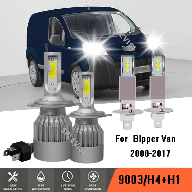 

4x Super White Xenon High-Low Beam Fog Headlight Bulbs For Peugeot Bipper Van 2008-2017 2009 2010 2011 2012 2013 2014 2015 2016