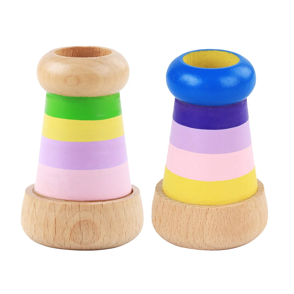 Bois de hêtre pour enfants, grande lentille éducative, stimule l'imagination, pensée logique, lumière colorée, cadeau