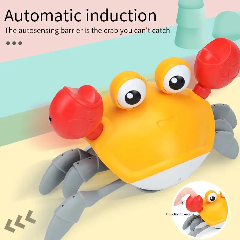 Coleção AliExpress Sensing Crawling Crab Toy para bebês, Tummy Time Baby Toys Caminhada interativa, brinquedo dançando com sons e luzes de música, presente infantil divertido