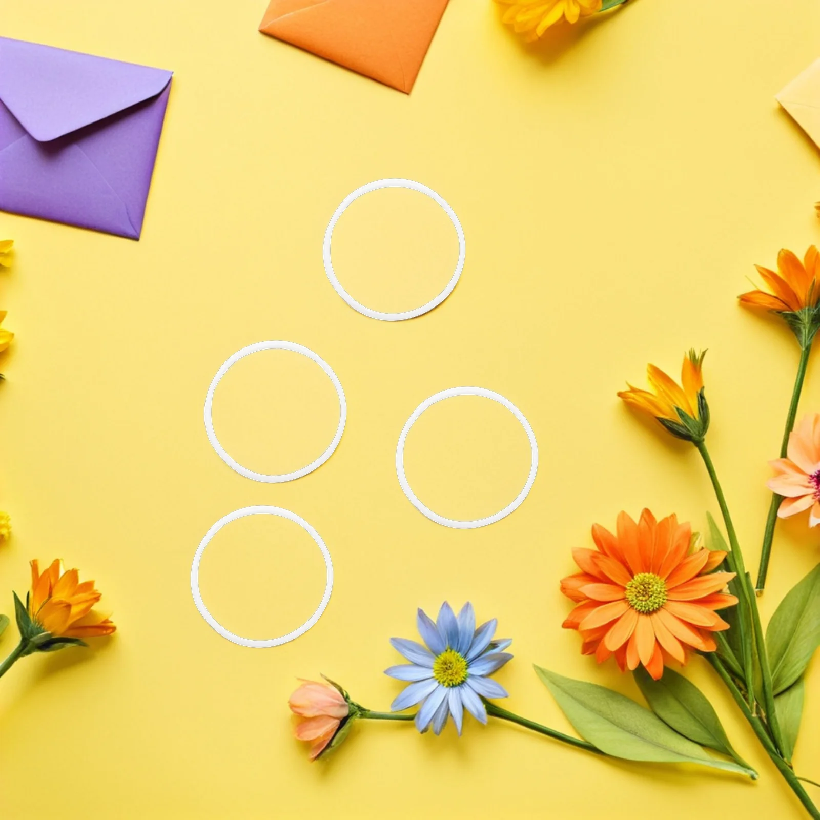 30 قطعة الأطواق البلاستيكية حلم الماسك إطارات Crafts بها بنفسك الحرف إكليل مكرامية خواتم أنيقة ديكور المنزل خواتم بلاستيكية الأزهار هوب #6