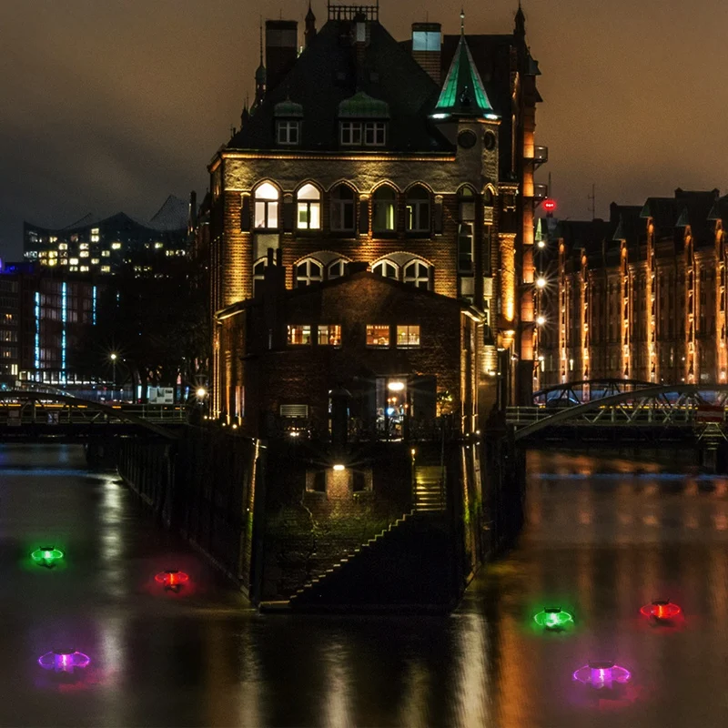 RGB الشمسية العائمة ضوء حمام سباحة الديكور ضوء ليلة الإضاءة العائمة ضوء الشعور الاستشعار التلقائي