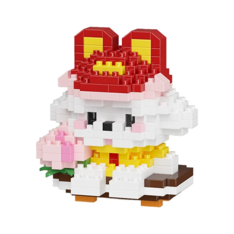 New 24 Styles Kawaii Pet Cat/Dog Small Particle Building Blocks Educational Room Decoration Children\'s Christmas Gifts