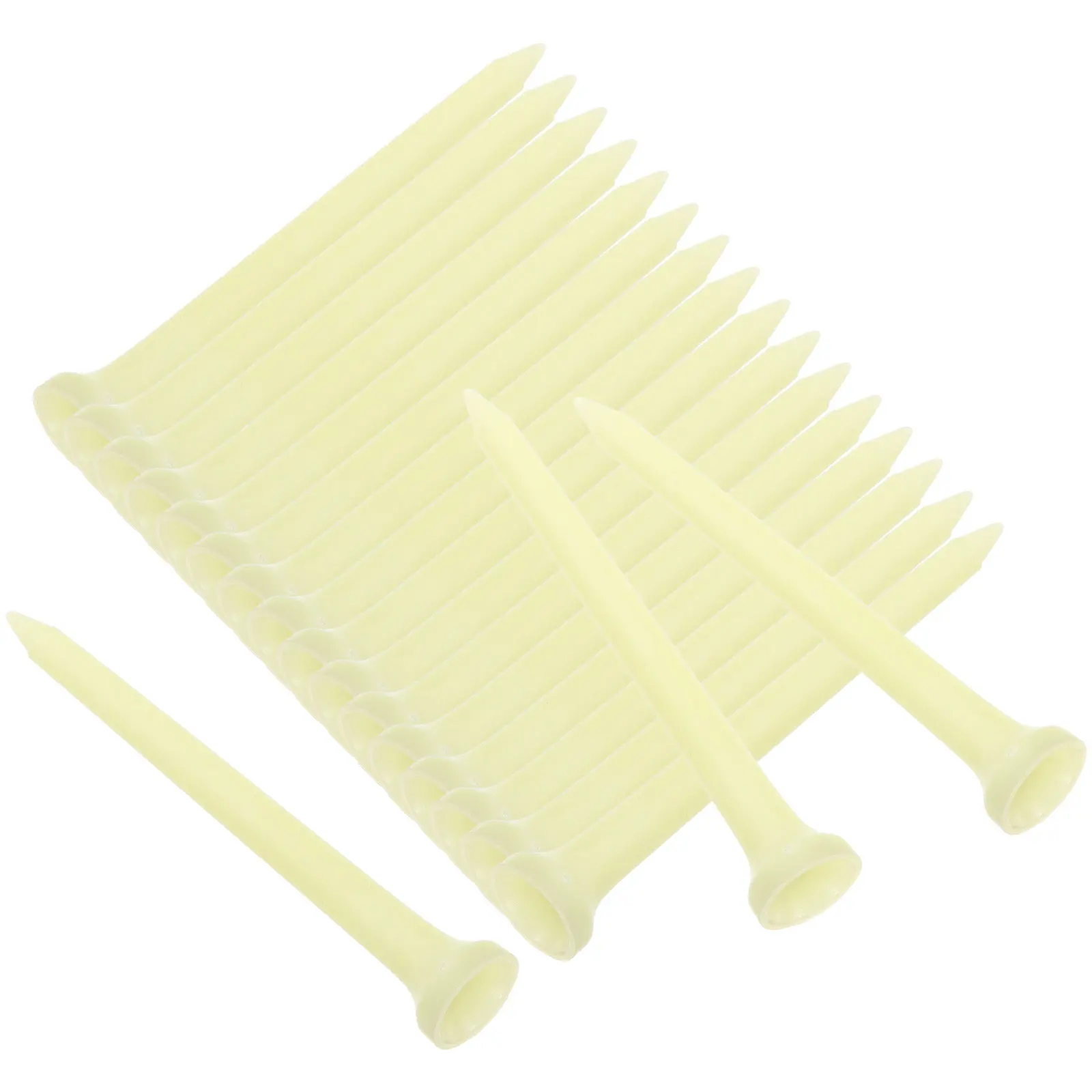 

20 шт. светоотражающих светящихся ти-сов для гольфа: надежные пластиковые сменные прочные шипы для тренировок и подставки для мячей