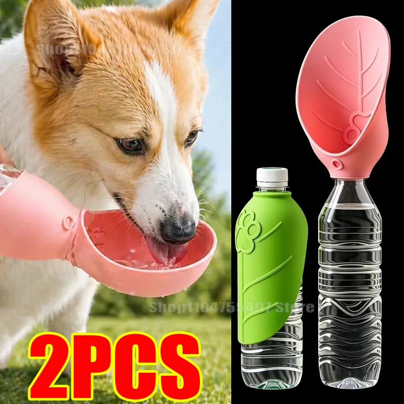 Universeller Trinknapf für Hunde und Katzen, tragbarer Trinkbecher für den Außenbereich, faltbarer Wasserspender für Haustiere, austauschbare Flasche