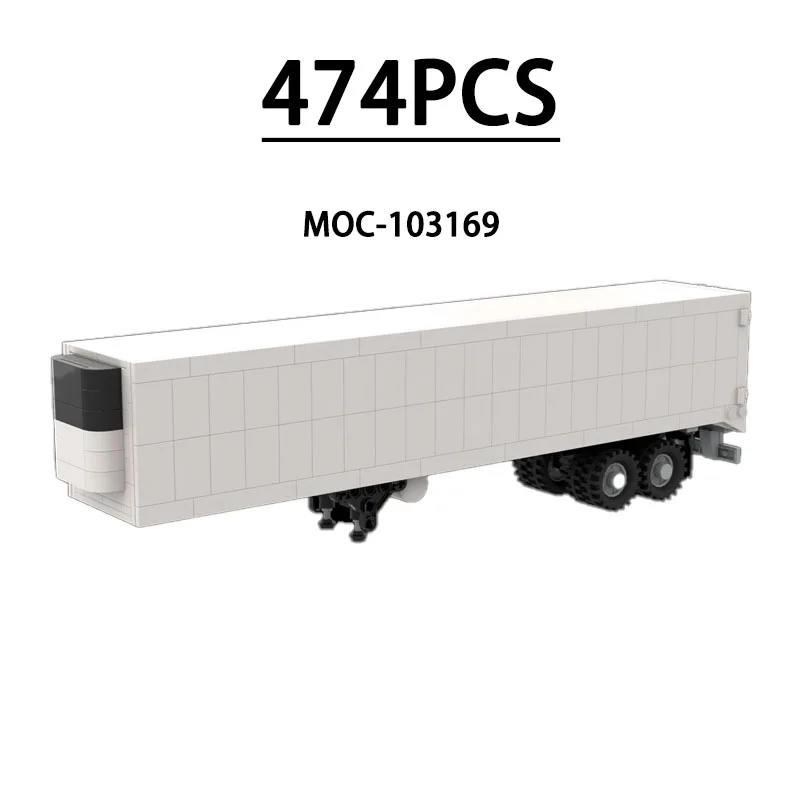 

Конструктор MOC-103169: Модель рефрижераторного прицепа, 474 детали. Развивающая игрушка для детей, подарок на День рождения, Рождество, Новый год.