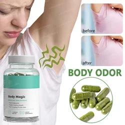 Body Odor Eliminator Pills Chlorophyll Capsules 30 Vegan Capsules for Detox, Digestion, Gut Health, Skin Support, and Oily Skin