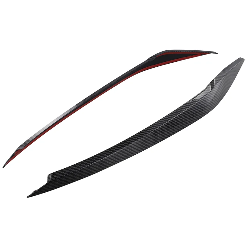 

Reliable-2Pcs Car Headlight Eyebrow Sticker Cover Trim For VW Polo 2019 2020 2021 2022