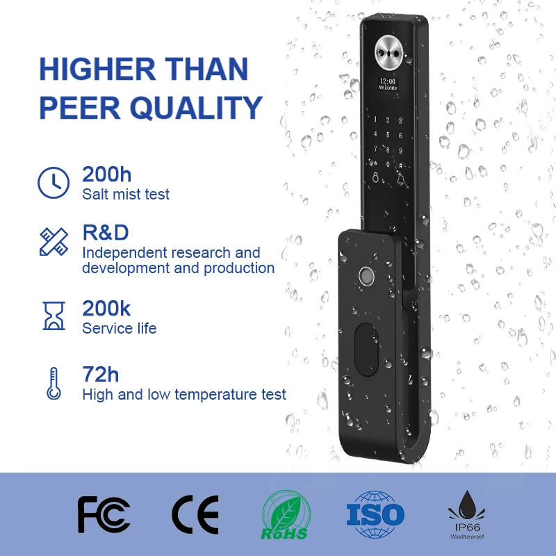 Cerradura Inteligente Tuya Wifi Smart Fingerprint Digital Lock Face Recognition Smart Door Lock With Camera - view 4