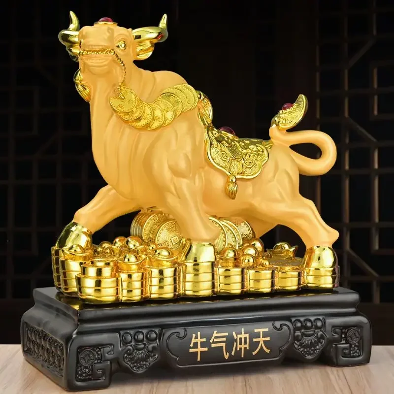 Mascot Animal Cow Qi Rushes To Heaven Ornaments Attract Wealth Living Room Office Business Decor