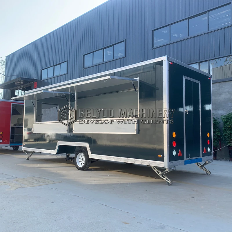 Factory Wholesale Popular Food Trailer Concession Food Trailer Bbq Coffee Kiosk Pizza Food Cart Fast Food Truck for Sale