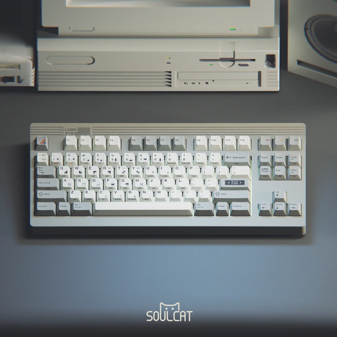 Soulcat ZX COLOR Cherry Profile PBT Dye Sublimation 158 Keys Full Set Retro Keycaps