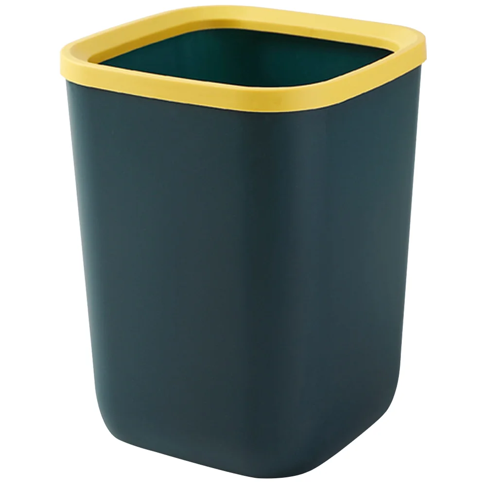 

Household Square Trash Can Office Circle Paper Basket Bedroom Trashcan Hotel Garbage for Wastebasket Bins Bathroom Bucket