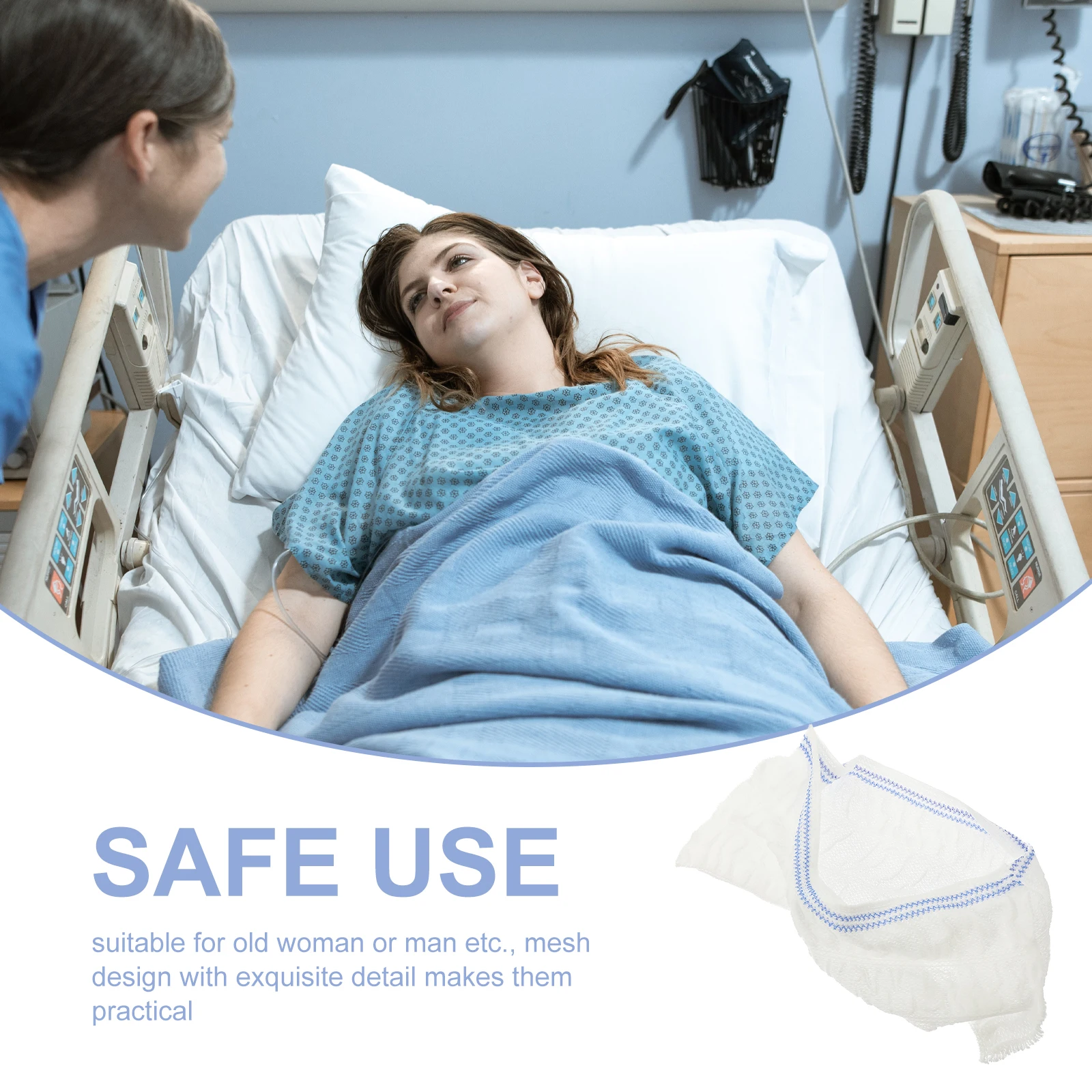 

2pcs Diapers Fixed Briefs Breathable Mesh For Incontinence Adult Use Large Size Elderly Postpartum Women Men Comfortable