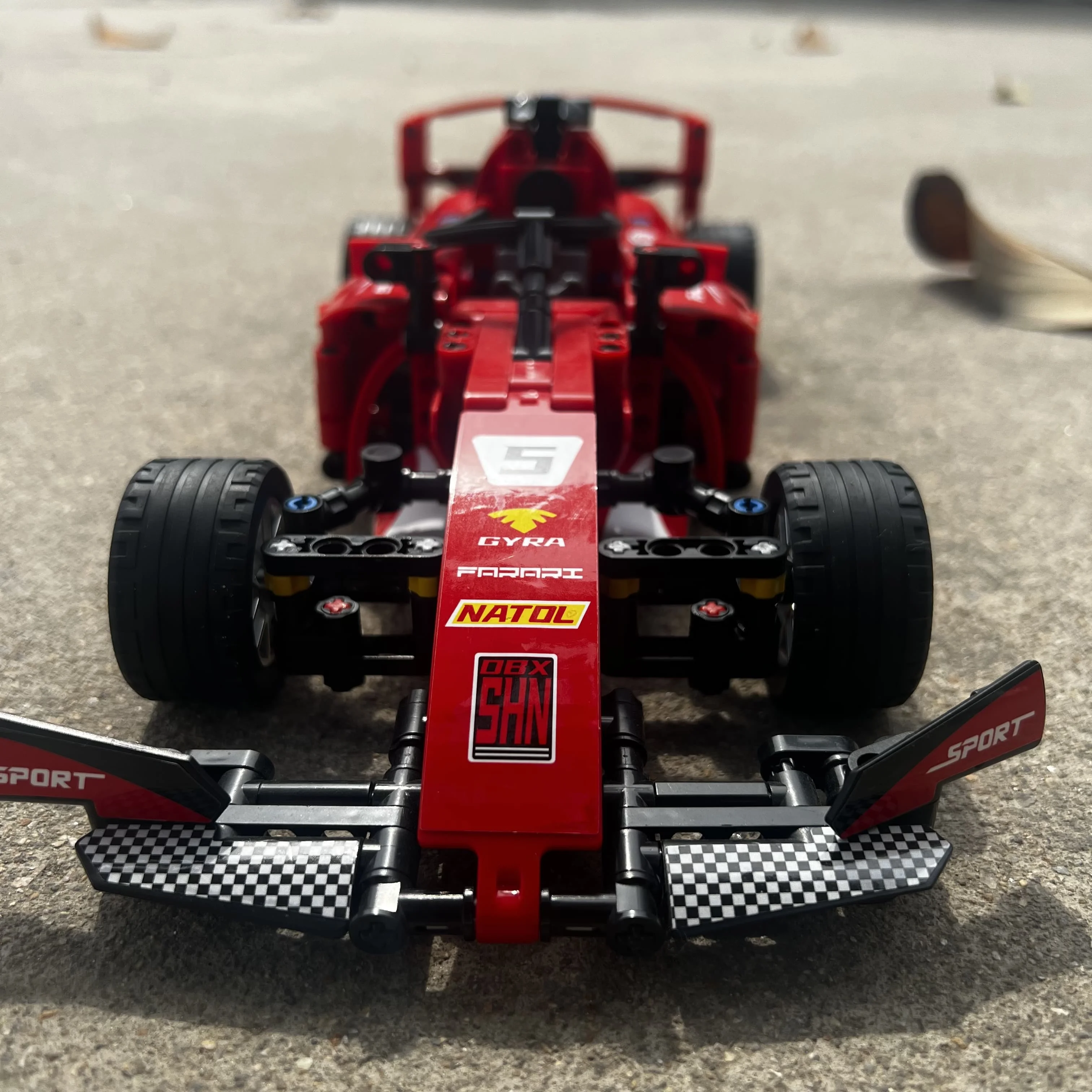 Supercar brinquedo infantil, bloco de construção de controle remoto, modelo de corrida com partículas pequenas, brinquedo de montagem compatível para meninos