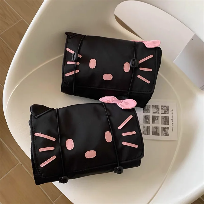 Cartoon Hello Kitty borse per il trucco custodia per cosmetici rimovibile di grande capacità custodia per cosmetici per rossetto da viaggio portatile