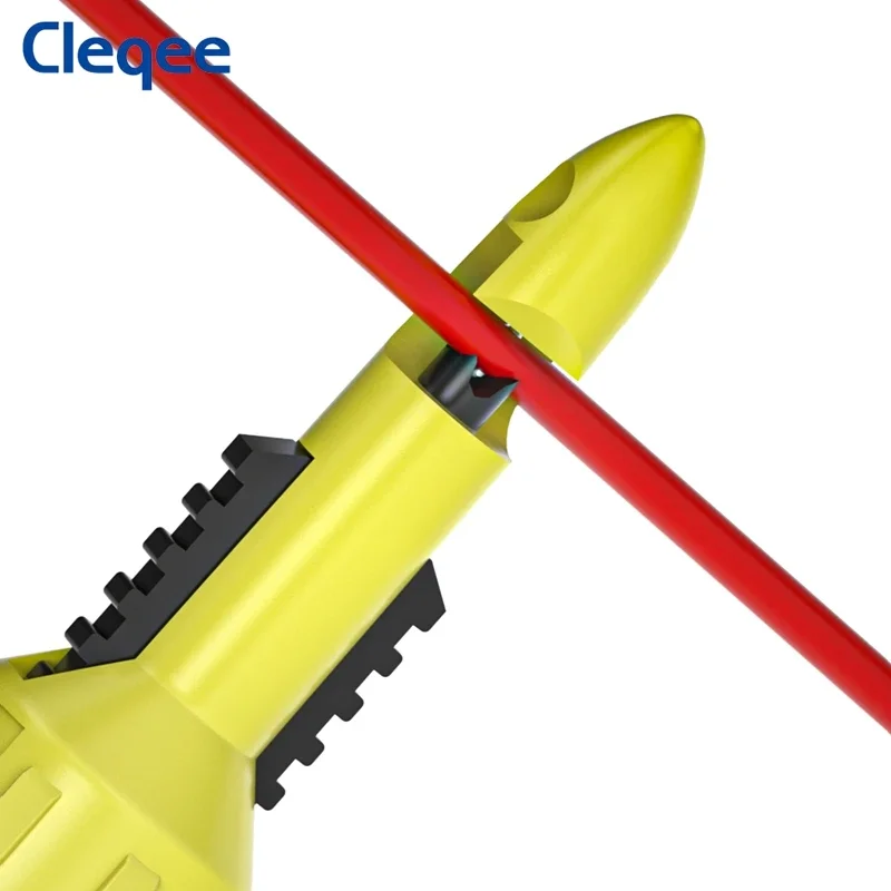 Cleqee P30039 Insulation Wire Piercing Puncture Probe with 2mm/4mm Socket Test Hook Clip,  Automotive Car Repair Test Probe