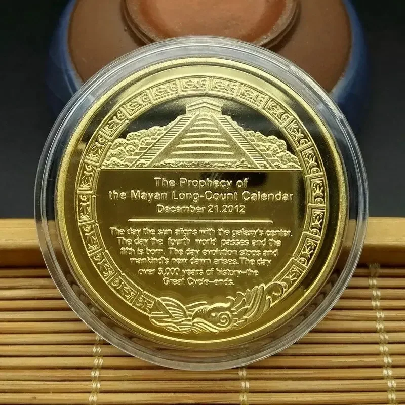 Maya Memorial Coin Pyramids Coins American Coins Aztec Mexico Gold and Silver Foreign Non-currency