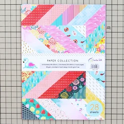 Creative Path A5 A6 Scrapbook Decorative Paper Raindrop Flower Pattern Journaling Background Papers For DIY Crafting Card Making