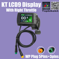 Ebike KT Display LCD3/4/5/8/9/10H/11 LED890 LED900S KT LCD9 Color Meter+Right/Left Throttle 24V/36V/48V for KT Controller