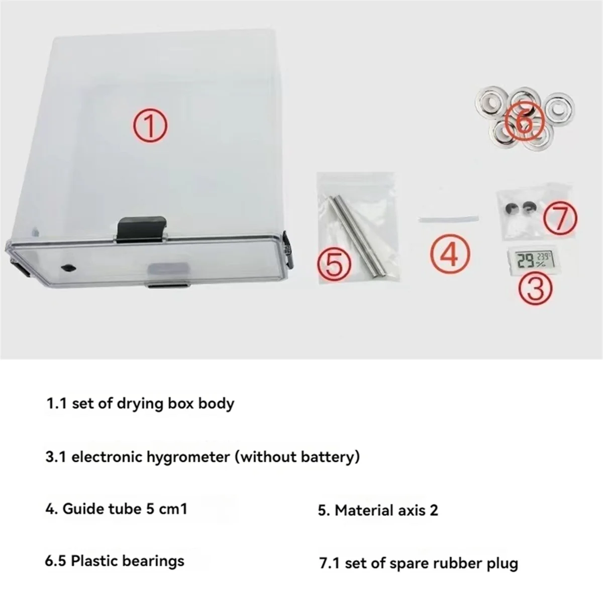 FFYY-3D Printer Filament Dry Box Storage Hot-Air Heating Storage Printing Material Box Holder Odporny na wilgoć dla wszystkich FDM