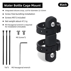 Cycling Bottle Holder Adapter Silicone Gel Road MTB Bottle Cage Conversion Base Without Hole Installation Fixing Bike Bottle